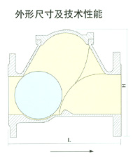 球型污水止回閥結(jié)構(gòu)